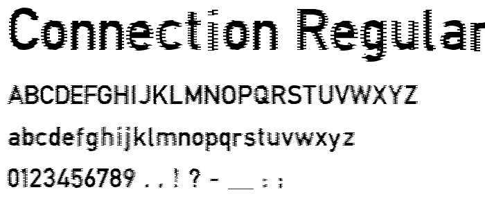 Connection Regular font